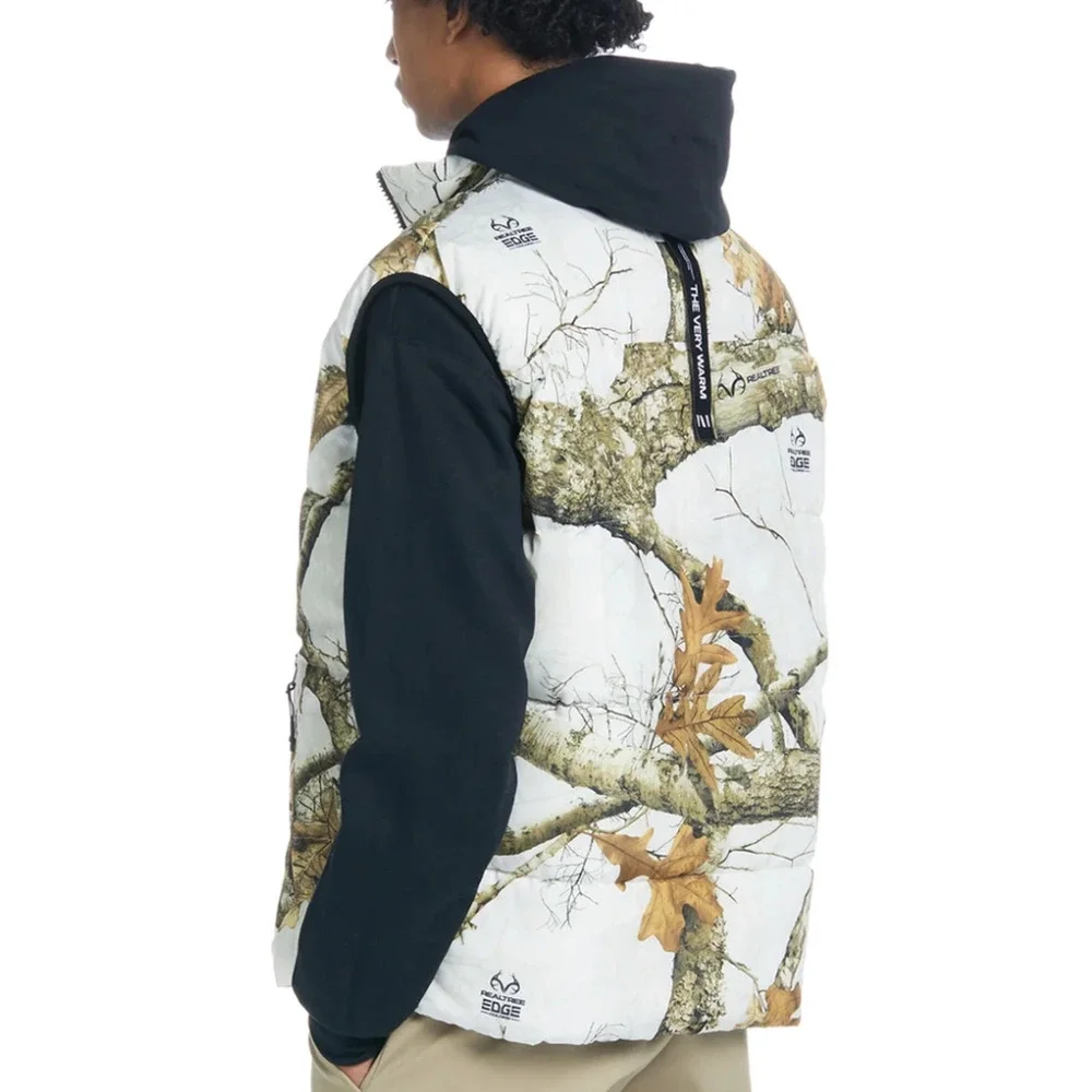 NEW THE VERY WARM REALTREE EDGE SNOW CAMO PUFFER VEST JACKET COAT SZ XXS
